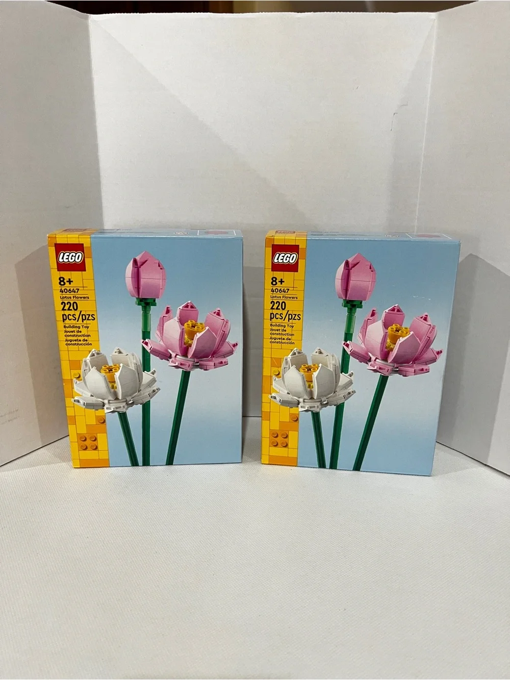 LEGO Lot Of Two Lotus Flowers Building Set Ages 8+ Building Floral Toy #40647